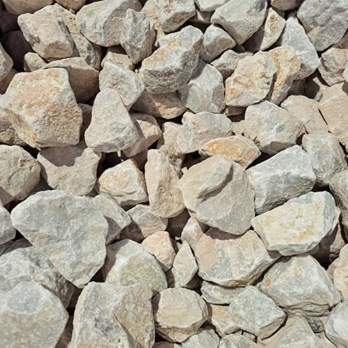 Pierres de gabion gris-beige 8-13 cm (20 kg) - Pierres naturelles pour jardin, gabions et jardins en rocaille - Grandes pierres décoratives pour bordure de maison - Résistantes au gel et aux