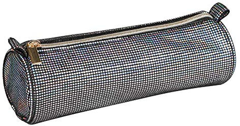 Clairefontaine 420023C - Rundes Schlampermäppchen Ø7x22 cm, ideal für Schulaccessoires und Make-up, Disco, 1 Stück
