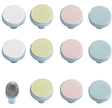 Qunlions life 12 Pieces Baby Nail File Pads Nail Trimmer Replacement Pads Electric Baby Nail Grinding Heads for Standard Electric Kid Nail Trimmer Suits to Newborn Infant Toddler (Blue)
