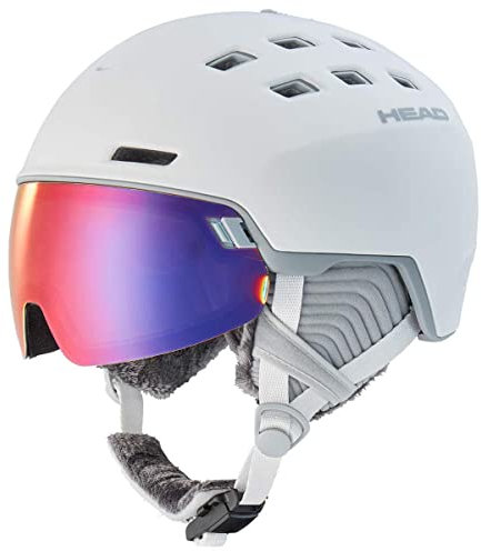 Head Skihelm Rachel 5K Pola White M/L (56-59 cm) Alpinski Helm mit Visier Snowboardhelm