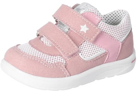 RICOSTA Mädchen Stiefel ELLI, Kinder Lauflernschuhe, Weite: Mittel, lose Einlage, waschbar,vegan, Klettstiefel, Booties, Sucre/Mallow (320), 24 EU