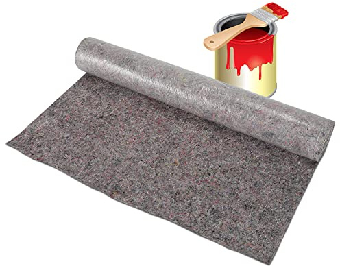 Sonnewelt Feltro multiuso per pavimento 50 m, 1 x 50 m, 220 g/㎡, Protettivo per pavimento, Telo per Pittura, Teli Imbianchino
