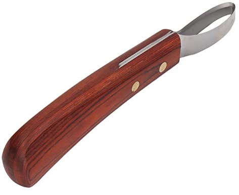 Asixxsix Outil de maréchal-ferrant, Couteau à Sabot en Acier Inoxydable antidérapant, et résistant à l'usure, Sabot Polyvalent avec Manche en Caoutchouc pour Sabots de