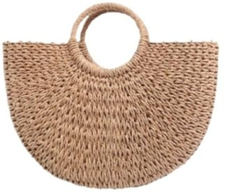 GOOPEEG Sac de plage d'été Sac De Paille Pour Femmes, Grand Sac À Main De Plage D'été Tissé À La Main La Date et Les Vacances