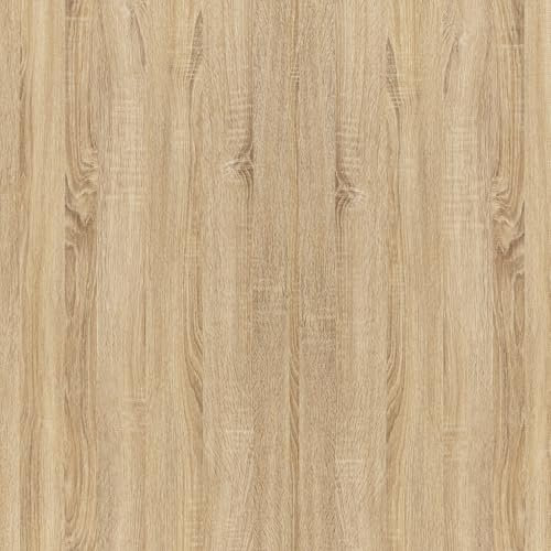 Abyssaly Carta Adesiva per Mobili Legno, Pellicola Adesiva per Mobili Marrone Chiaro Vintage, Carta da Parati Impermeabile Rivestimento per Decorare Cucina Armadio 60cm x 500cm