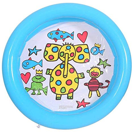 Ocean Themed Paddling Pool, Inflatable Paddling Pool, Inflatable Pool for Kids, Kiddie Swimming Pool, Easy Set Up, Multiple of Designs (Blue)