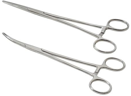 2 Stück Piercingzange Set, Selbstverriegelnde Piercing Zange, Fischerei Klemme mit Sägezahndesign, Vielseitige Verriegelungszange für DIY Handwerk Haustierpflege (12.5cm)