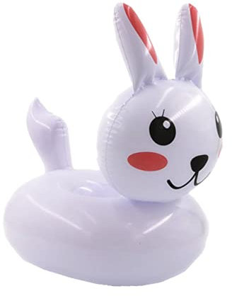 TOPBATHY 2 Pezzi Porta Birra Tappetino Per Lacqua Sedile Gonfiabile Accessorio Per Il Nuoto Divertente Bianco