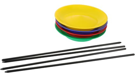 BCOATH Jongler avec De Jonglerie pour Enfants Jouets De Jonglage Plaques De en Rotation Plaques De Jonglerie Rotative Assiettes De Jonglage Colorées Plastique