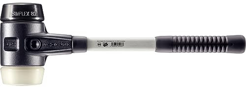 Simplex Schonhammer, Gummikomposition / Nylon; mit verstärktem Tempergussgehäuse und Fiberglasstiel | D=80 mm | 3728.080