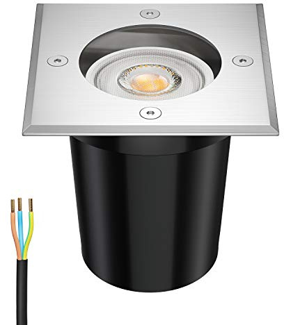 ledscom.de Markinbyggd armatur RELI för utomhusbruk rostfritt stål vinkel IP67 inkl. 5.473W LED-lampa 468lm 30° varmvit