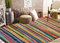 Handmade - 100% Cotton Recycle Chindi Rag Rug Multi Colour Area Rug Kitchen Hall Area Runner Rug Mat