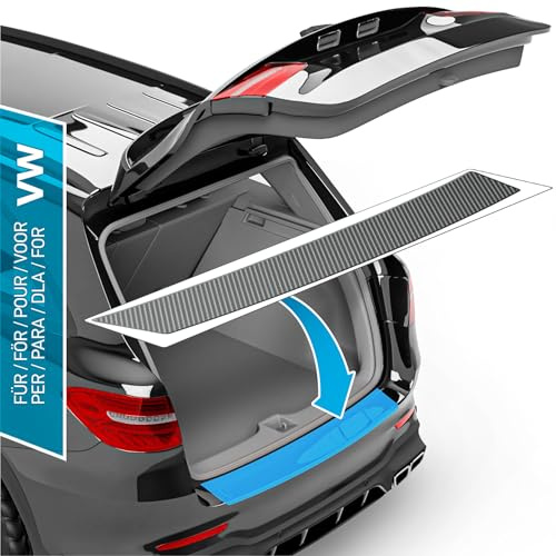 uProtect Auto Ladekantenschutz Folie für VW T5 I 2009-2015 - Stoßstangenschutz, Kratzschutz, Lackschutzfolie - Carbon Optik Selbstklebend