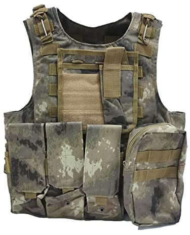 MERCIYD Outdoor military tactical vest, field game wear vest, paintball protective gear, air gun protective vest, suitable for outdoor hunting, combat training