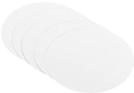 PATIKIL 3.9 Rotondo Cartone Carta, 25pz Bianco Disco Cerchi Fette per Festa Decorazioni Fai da Te Artigianato Arti Disegno Pittura Scrittura, Bianco