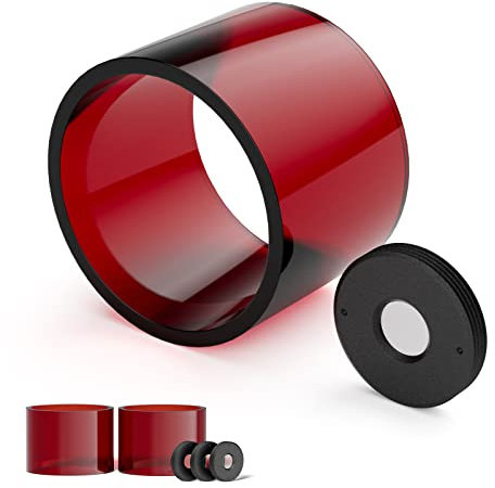 SCULPFUN Lot de 3 objectifs S9 Originaux et 2 couvercles en Acrylique, Objectif Standard Sculpfun S9, Facile à Installer, Objectif hautement Transparent, Anti-Huile et Anti-Corrosion