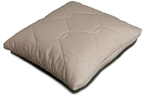 Giraffenland Cuscino con miglio bio 30x30cm comfort extra bio - Tessuto trapuntato bio + bucce di miglio bio, direttamente riempito | non sbiancato e non tinto| Guanciale, Cuscino per la testa