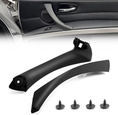 GEARMONSTER Dörrhandtag innerdörrar för fordon höger passagerare dörrhandtagshållarset bil dörrhandtag skydd med skruvar för BMW 3-serien E90 E91 316 318 320 325 330 335, 51419150336 51417230850