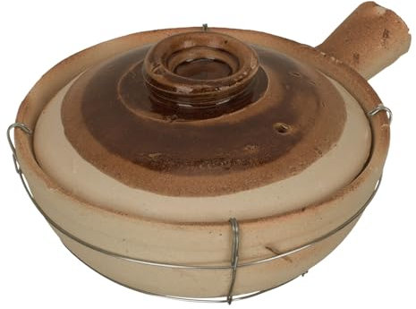 LIFKOME Casseruola Ciotole Francese Zuppa Di Cipolle Coccio Pentola Di Terracotta Pentole Con Coperchio Pentola Di Terracotta Da Cucina Pentola Per Cottura A Vapore Riso Zuppa Di Verdure