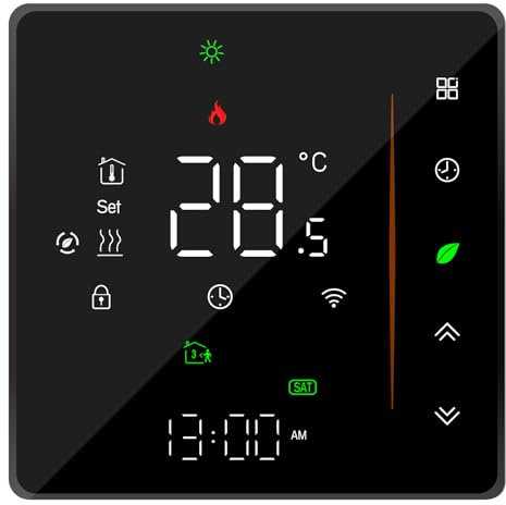Wengart WiFi-Thermostat BHT006, AC230V 3A, für Wasserheizsystem, 2.4 GHz eWelink-App, kompatibel mit Alexa Echo/Google Home