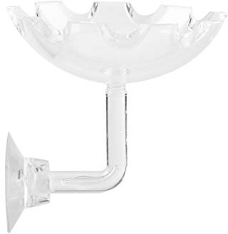 EMUKOEP Shrimp, ciotola per cibo per acquario, gamberetti, ciotola per cibo per acqua, gamberetti, ciotola per cibo per gamberetti, 9 × 8 × 3 cm, in acrilico