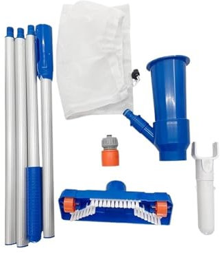 Poolrengöringssats poolrengöringsset Pooldammsugningssats Rengör poolbottnar Net Poolfilterrengöring Skimmer Poolverktyg(Plug Kit)