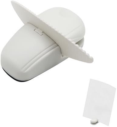 Paper Holder for Typing, White Paper Stand for Desk When Typing with Weighted Base and Clip, Compact Document Holder for Notes, Forms and Printed Patterns