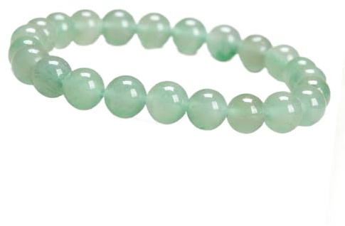 KTGUK Crystal Beaded Bracelets for Women,8mm Adjustable Stretch Jade Anxiety Bracelet,Exquisite Natural Stone Jewellery Gifts for Women,Birthday Valentines Christmas Gifts Mothers Day (Green)