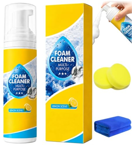 Detergente Schiumogeno Multienzimatico 4 in 1, Detergente Schiuma Multienzimatico 4 in 1, Pulitore a Schiuma Potente Multiuso per Interni Auto per Auto Casa Bagno e Cucina (1PCS, 150ML)