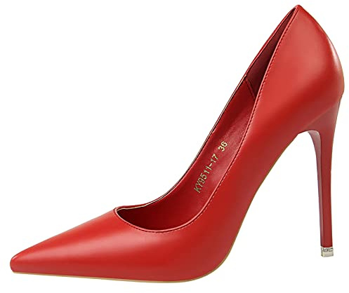 Kvinnors spetsiga tå Klänning Pumps Stiletto High Heel Pump Klassiska festbröllopskvällskor