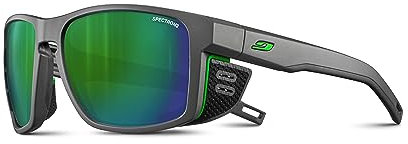 Julbo Shield Gafas DE Sol, Gris/Verde, L Unisex Adulto