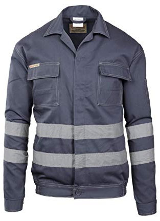 Brixton Reflektierende Arbeitsjacke, Berufsjacke, Montagejacke, Schutzjacke, Sicherheitsjacke (56, grau)