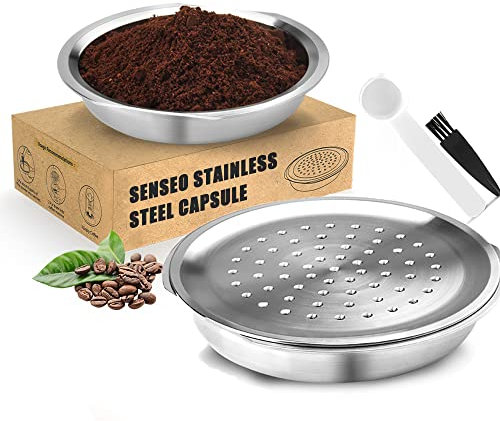 Sesama Nachfüllbare Kaffeekapseln aus Edelstahl für Senseo HD6592 und HD7801