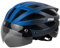 JEPOZRA Fahrradhelm Herren Damen Rennradhelme mit Abnehmbarem Visier & Magnetbrille Radhelm Einstellbarer Sicherheit Atmungsaktiv Ski Helme Erwachsene Bicycle Helme (Blau)