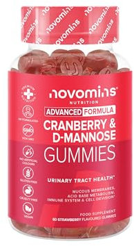 D Mannose & Cranberry Gummies - 60 Gummies - Alternative zu Cranberry Kapseln oder D Mannose Pulver für die Blase - Blasenentzündung - mit Inulin & Magnesium - Vegan & Glutenfrei - Novomins