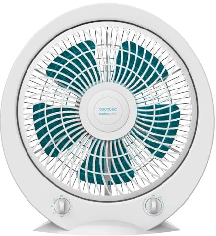 Cecotec - Fußbodenventilatoren EnergySilence 4500 Power Box 45 W, 12 Zoll Durchmesser, 3 Geschwindigkeiten, Timer, Multidirektionales, Einfache Bedienung, Maximale Sicherheit, Weiß