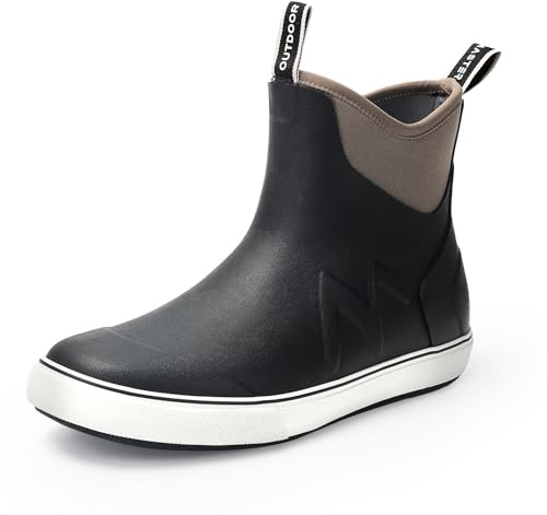 OutdoorMaster Stivali da uomo in gomma antiscivolo, impermeabili, traspiranti, per acqua salata, per pesca, canottaggio, campeggio, vela