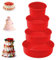 Traxenta Silikon Backform, Silikonform Tortenform Silikonformen Backen, Silikonbackformen Rund Set Mold Cake, Kuchenform Silikon-Backform Schichtkuchen, Runde Silikonform Kuchen Tortenform