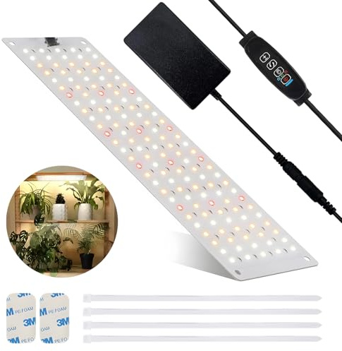 Pflanzenlampe LED Vollspektrum,Lampe de Plante LED, Lampe Plante Interieur,Lampe Led Horticole avec Minuterie de 3/9/12Heures,10 Niveaux de Luminosité,pour Semis Succulentes Végétale Floraison135 LEDs
