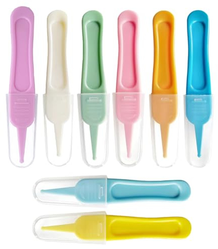 Lonwiner 8 pinzette nasali per neonati, detergente per il naso, per rimuovere le nevi, in plastica, 8 colori