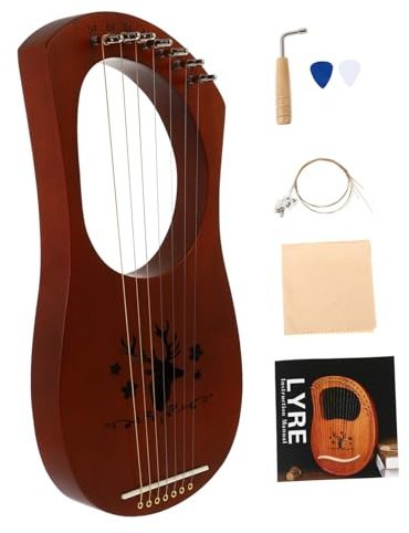 HONITANO Harpa Corde Portable Lyra Vintage Musikinstrument för Vuxna och Ljud och Delikat Design för Avkoppling och Present