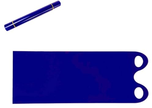 Schlitten Rutscher Poporutscher für Kinder Erwachsene, Roll Up Snowboard Mat, Snow Sled mit Griff, PP Kunststoff Rutschteller Schneerutscher Rutscher Schneeschaufel Schneeteller (Blau, 42x92cm)
