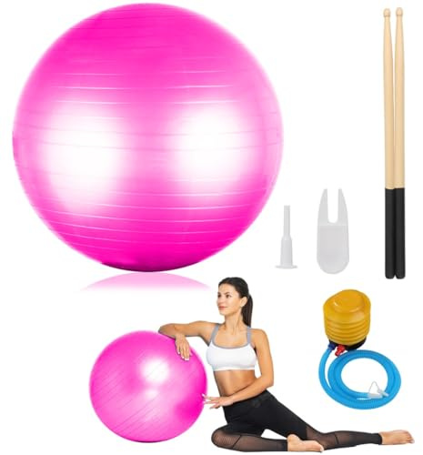 Tressify Fitness Cardio Drumming Attrezzature Set Con 26 Pollici Palla & Pompa; 90,7 g Bastoni Batteria Per Pilates, Yoga E Aerobica Routine