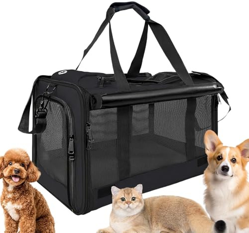 Transportín para Gatos Mochila de Viaje Transpirable Portátil Hasta 9 kg