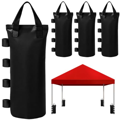Vidoxdu 4 Pack Gazebo Weights Sand Bags, 800D Oxford Tent Sandbags