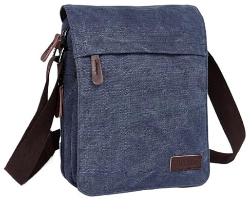 Casual Bärbar Herraxelväska Lämplig for Samsung Galaxy Tab S11 11 | Crossbody-väska i enfärgad canvas med stor kapacitet med expanderbar dragkedja