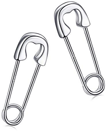Orecchini Unisex con Spilla da balia in Argento 925 - Solidarity Peace
