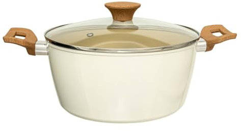 5five - faitout harmony d24cm en aluminium forgé beige