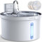FEELNEEDY Wireless Cat Water Fountain, 4000mAh Battery Operated Cat Water Fountain with Motion Sensor, 3.5L/118oz Ultra Quiet Water Fountains for Indoor Cats, Dogs and Pets (FN-W08L-PW)
