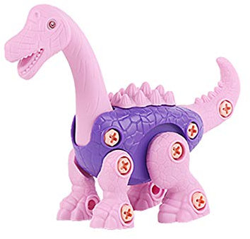 Fcuajdkq Take Apart Dinosaur Toys Splicing Dinosaur DIY Construction Set with Electric Drill and Screwdriver Tools for Kids(F)